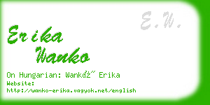 erika wanko business card